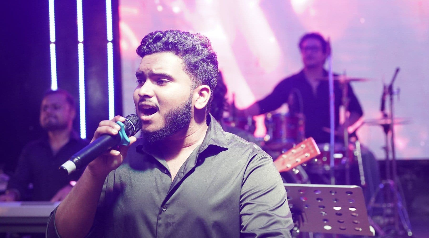 Malhar vocalist performing live